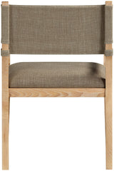 Avon - Linen Textured Performance Fabric Upholstered Dining Arm Chair