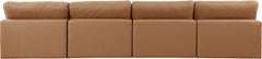 Comfy - Faux Leather Modular Armless Sofa 4 Seats