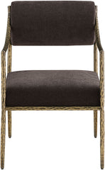 Bastille - Upholstered Dining Arm Chair (Set of 2) - Brass Frame