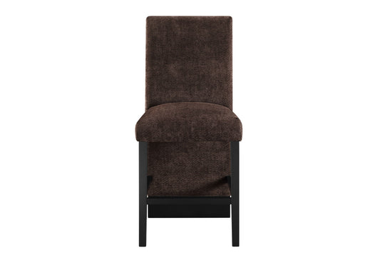 D12BT - 7 Piece Dining Room Set (Bar Table And 6 Bar Stools) - Black / Brown / White