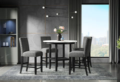 D40011 - 7 Piece Dining Room Set (Bar Table And 6 Bar Stools) - Light Gray