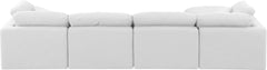 Indulge - Linen 5 Piece Modular Sectional With Chaise - White
