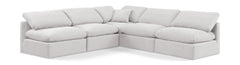 Indulge - Velvet 5 Piece Modular Corner Armless Sectional