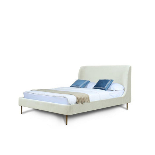 Heather - Upholstered Bed With Curved Headboard