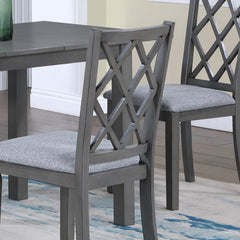 Carlisle - Cross Back Side Dining Chair (Set of 2) - Gray