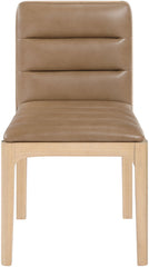 Ellis - Vegan Leather Upholstered Dining Chair (Set of 2) - Tan / Natural