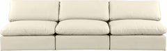 Comfy - Faux Leather Modular Armless Sofa 3 Seats