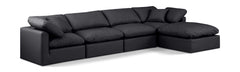 Indulge - Faux Leather 5 Piece Modular Sectional With Chaise