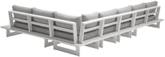 Maldives - 5 Piece Water Resistant Outdoor Patio Modular Sectional With White Base