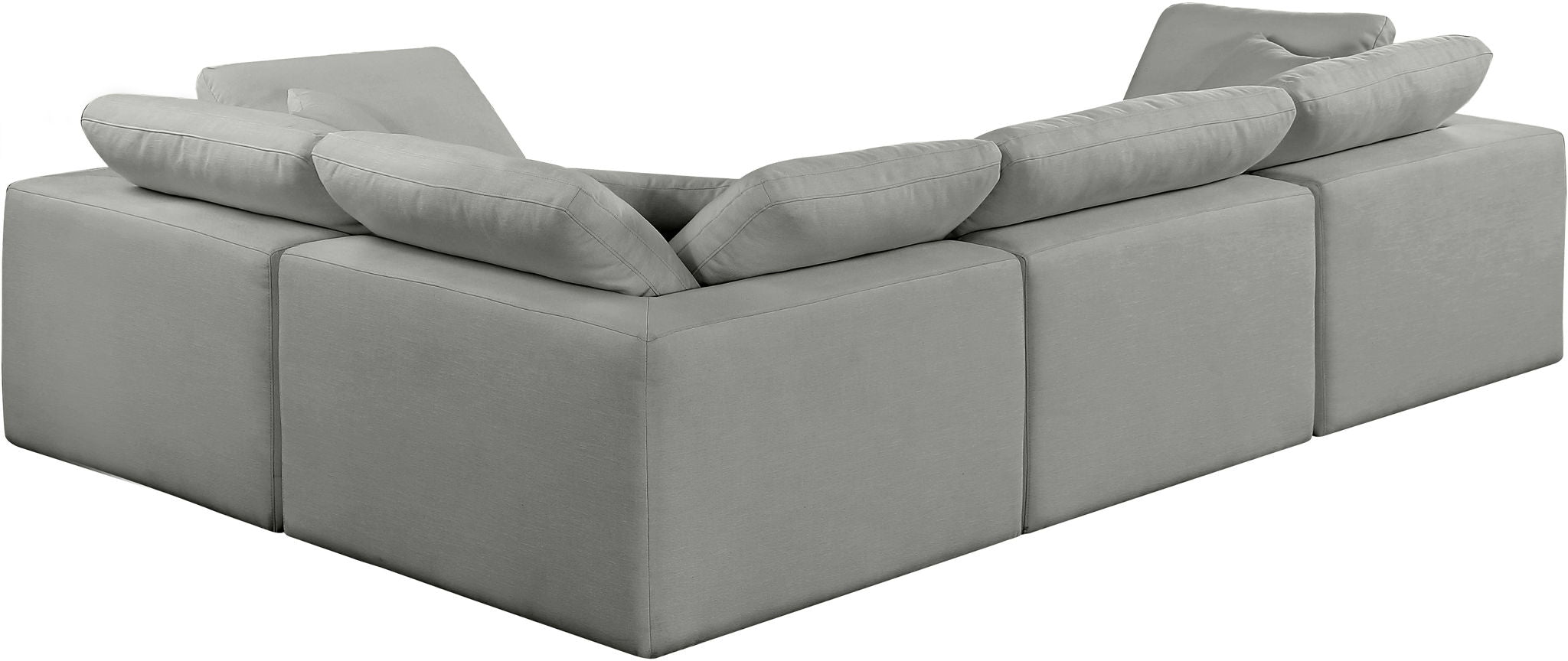 Comfy - 4 Piece Linen Fabric Modular Sectional