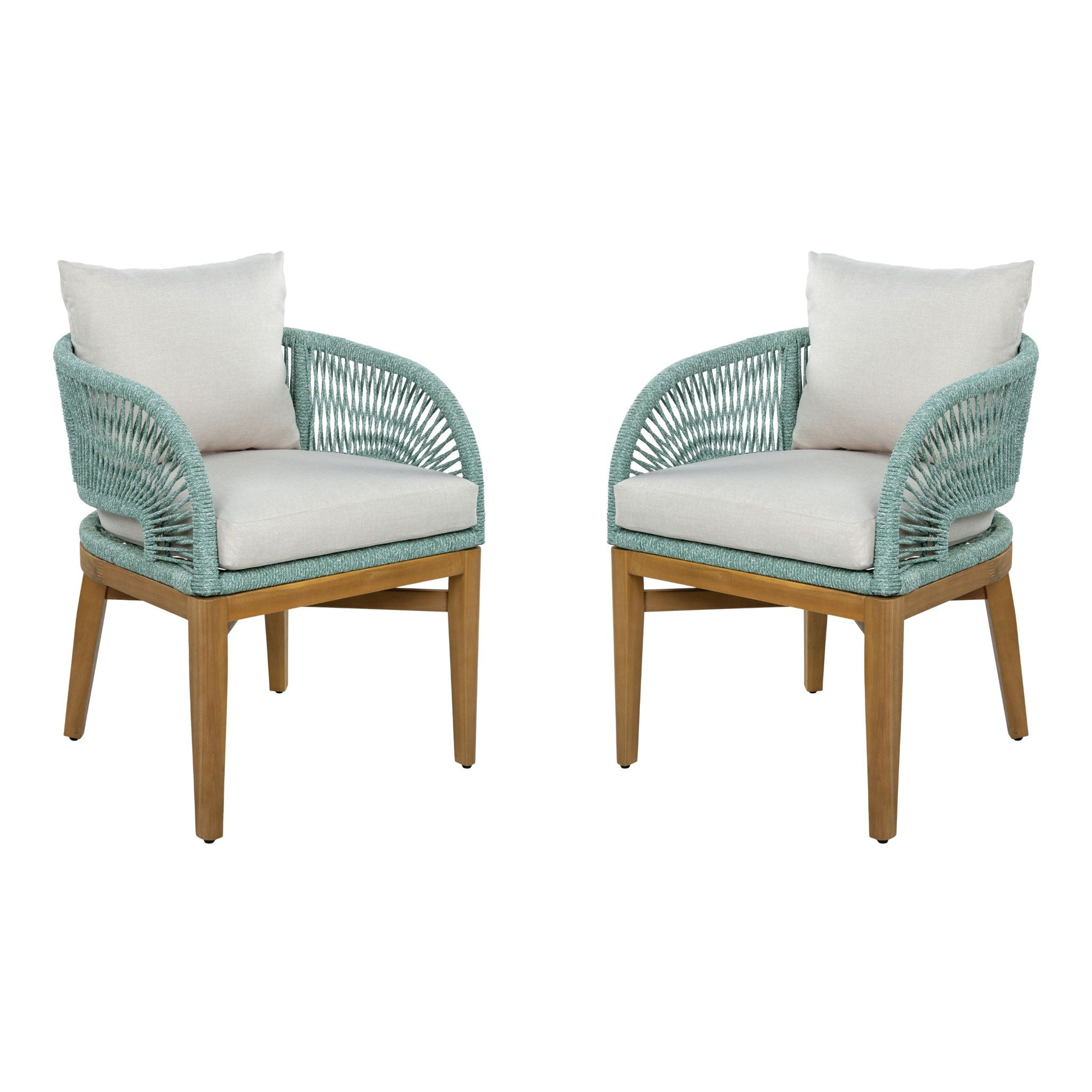 Outdoor Dining Chairs With Cushion (Set of 2)