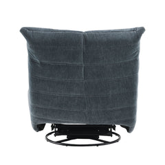 Talmon - Chenille Glider Recliner With Swivel - Dark Gray