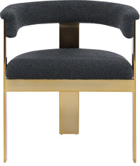 Romeo - Boucle Dining Chair With Gold Base (Set of 2)