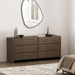 Linda - Double Wide Dresser With 6 Drawers