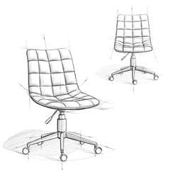 Chambers - Swivel Office Chair - Distressed Blue