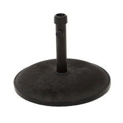 Stylish Concrete Umbrella Base With Iron Support Pole - Black