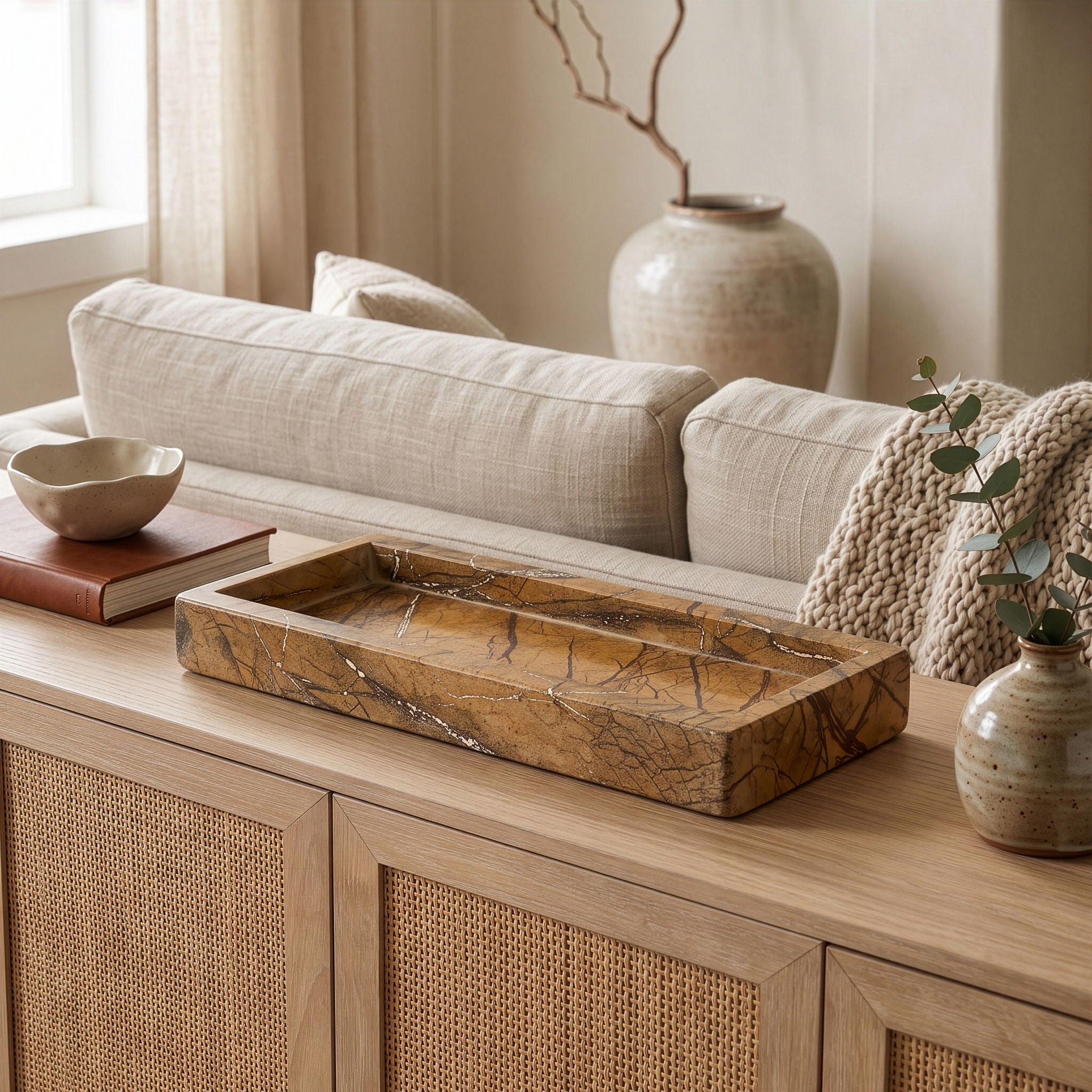 Michael - Genuine Marble Tray