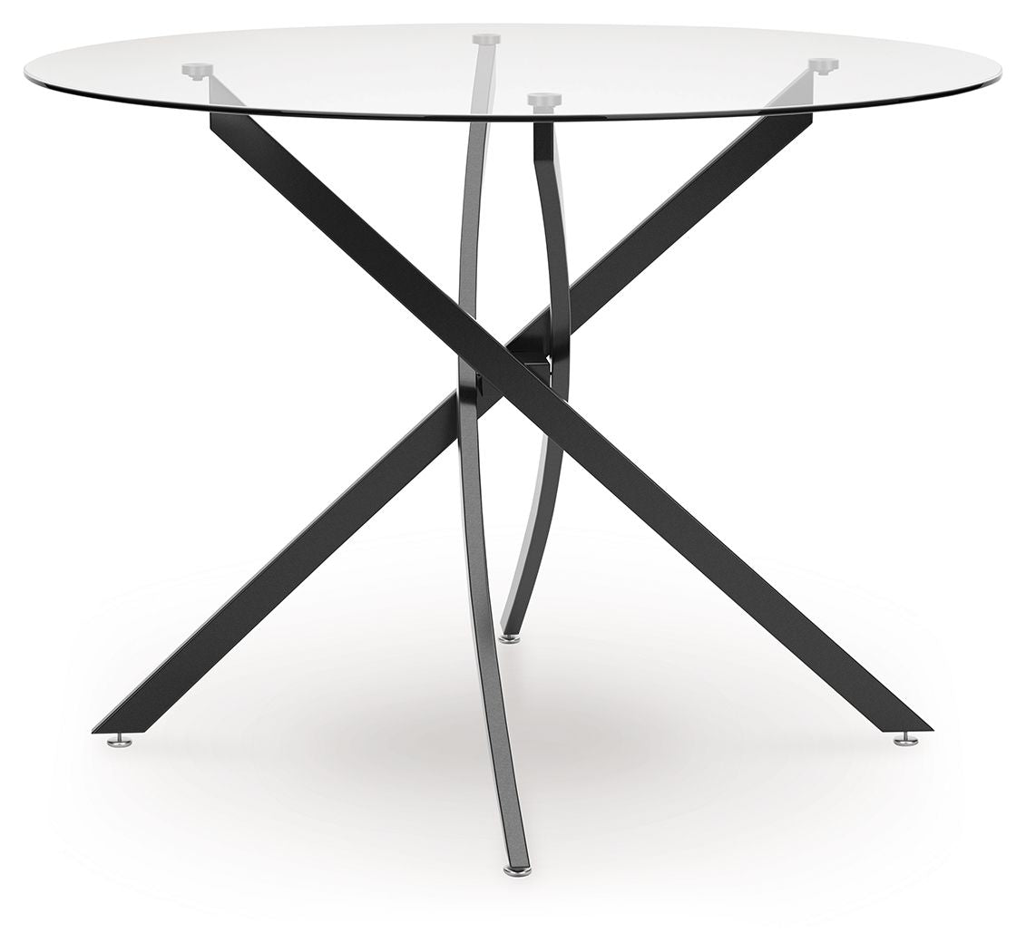 Pharwynn - 5 Pc. - Dining Room Table, 4 Side Chair - Black