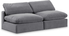 Comfy - Velvet Modular Armless Sofa 2 Seats