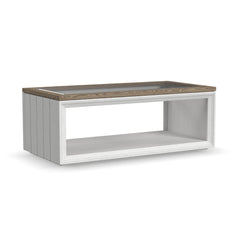 Melody - Rectangular Coffee Table With Casters - White