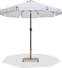 Amalfi - Aluminum Patio Umbrella - Light Brown Base / Black Pole