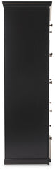 Maribel - Black - Five Drawer Chest