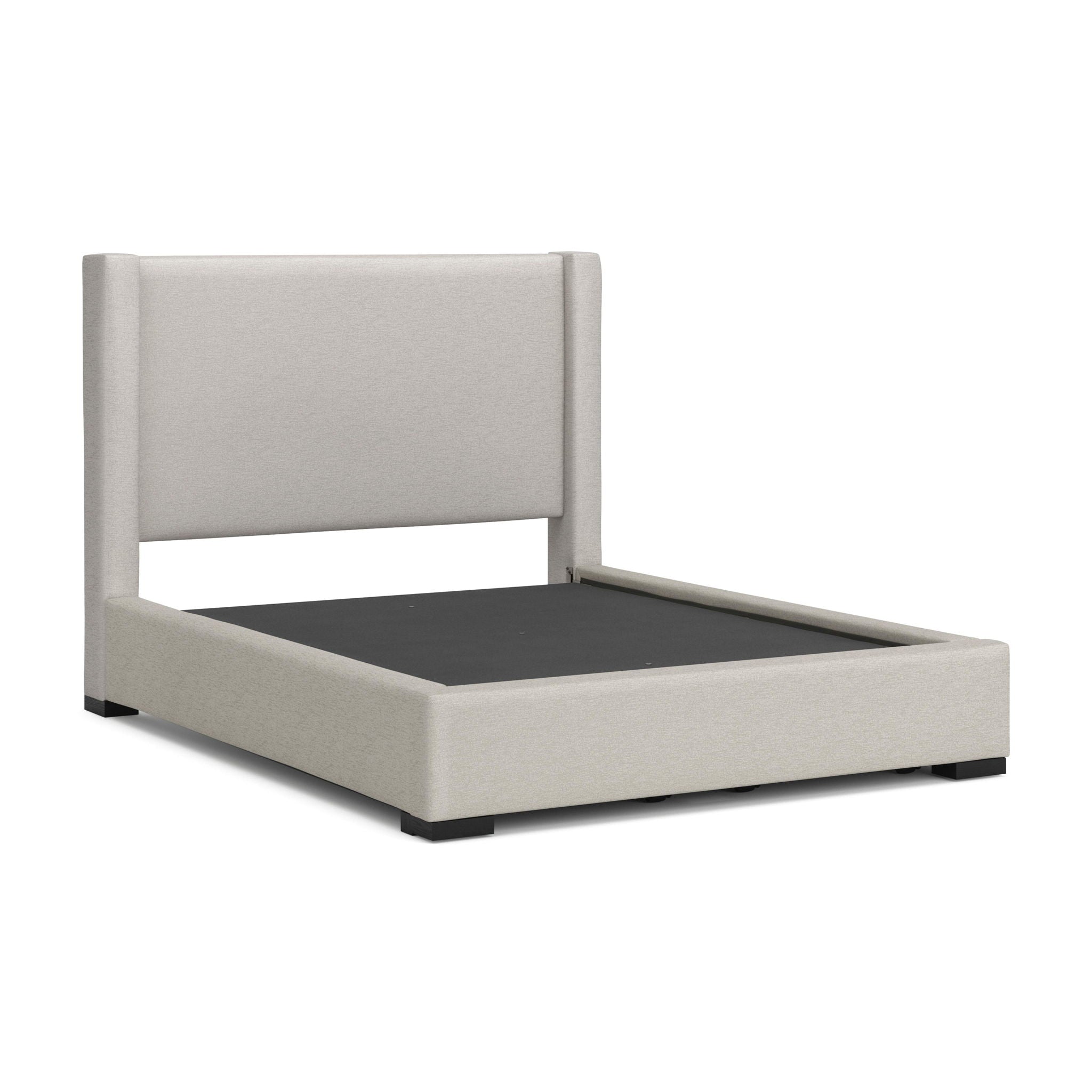 Brozmont - Queen Upholstered Storage Bed - Oatmeal