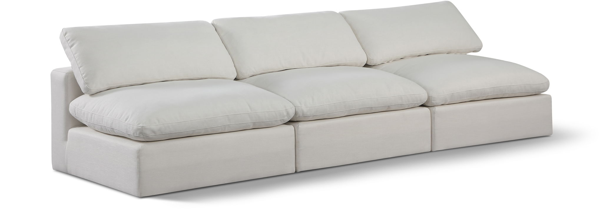Comfy - Linen Modular Armless Sofa 3 Seats