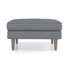 Amber - Square Upholstered Ottoman Linen