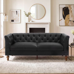 Chesterfield Sofa With Flared Arms For Living Room