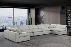 Comfy - 7 Piece Linen Modular Armless Sectional
