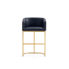 Mid-Century Modern Stool With Steel Base