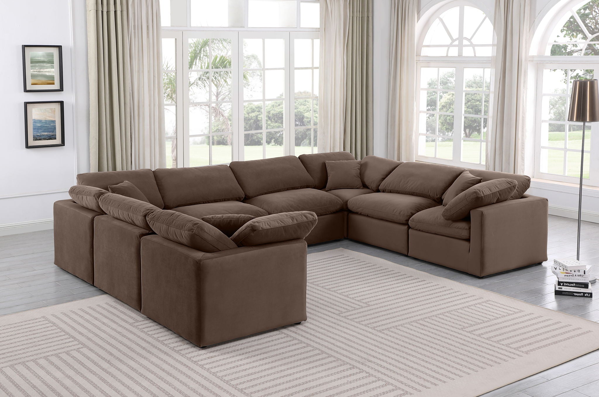 Indulge - Velvet 8 Piece Modular Sectional