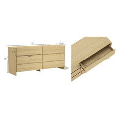Linda - Double Wide Dresser With 6 Drawers