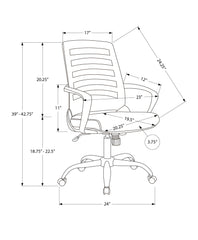 Office Chair, Adjustable Height, Swivel, Ergonomic, Armrests