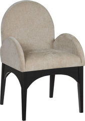 Waldorf - Chenille Dining Arm Chair With Black Legs