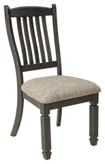 Tyler Creek - Black / Grayish Brown - Dining UPH Side Chair (Set of 2) - Slatback