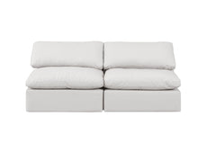 Indulge - Faux Leather 2 Seat Modular Armless Sofa
