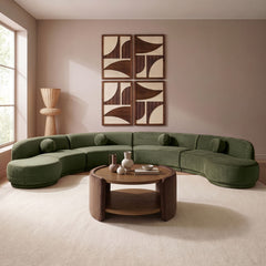 Avra - 189" Velvet Performance Fabric Upholstered Sectional
