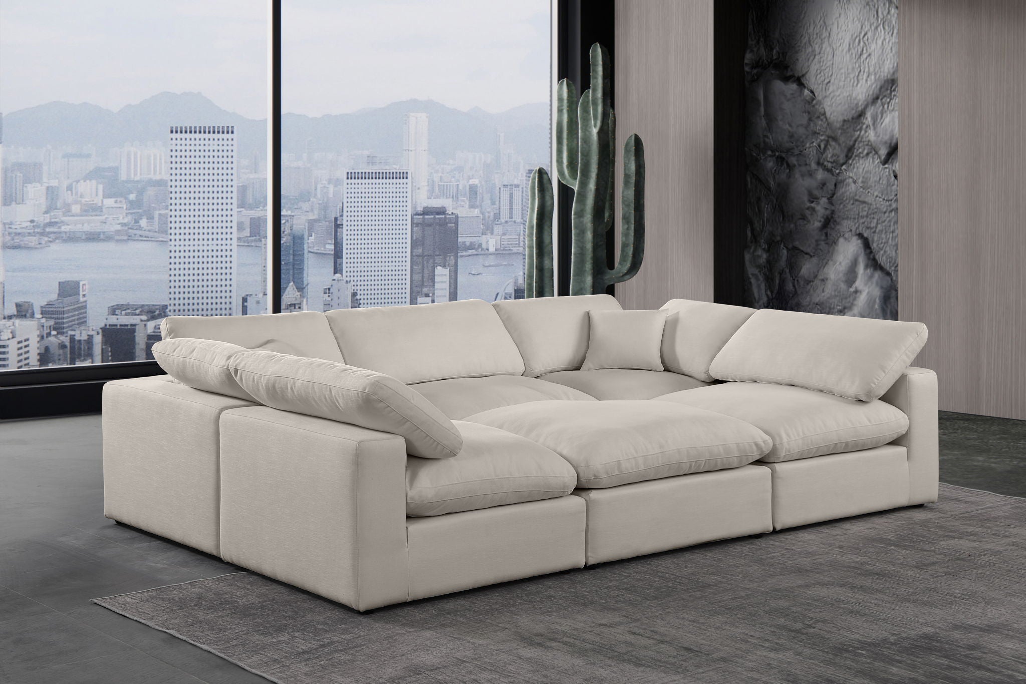 Comfy - 6 Piece Linen Sectional