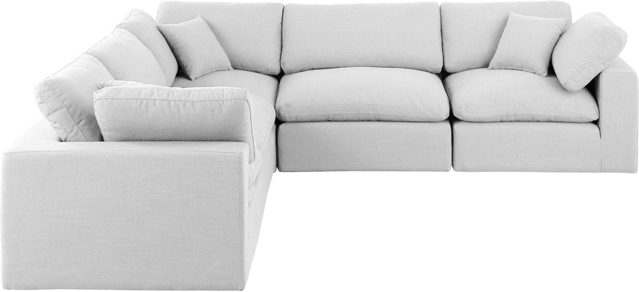 Comfy - 5 Piece Linen Modular Corner Sectional