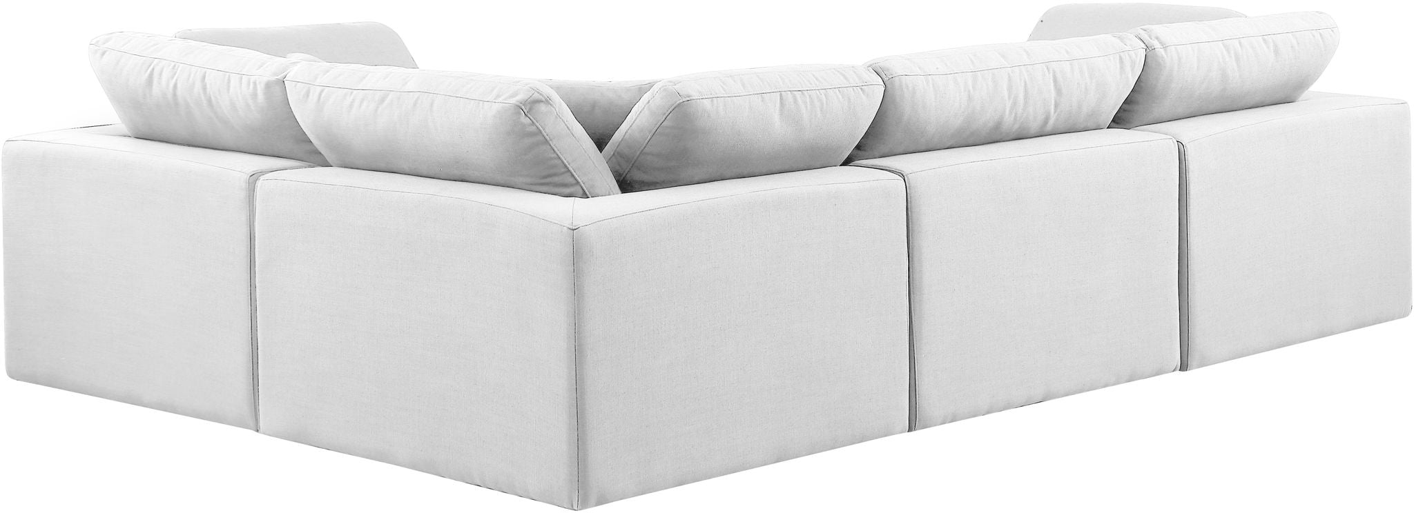 Comfy - 4 Piece Linen Fabric Modular Sectional