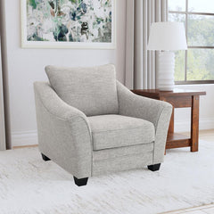Tomkins - Boucle Upholstered Chair - Light Gray