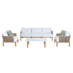 Vine - 4 Piece Outdoor Conversation Set - White