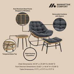 Benson - 3 Piece Lounge Chair Set