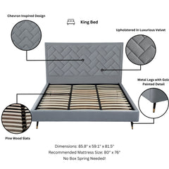 Crosby - Bed With Upholstered Headboard And Slats
