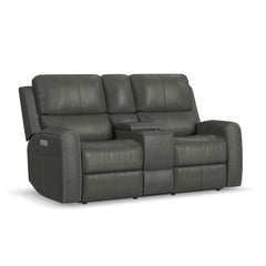 Linden - Power Reclining Loveseat With Console & Power Headrests & Lumbar