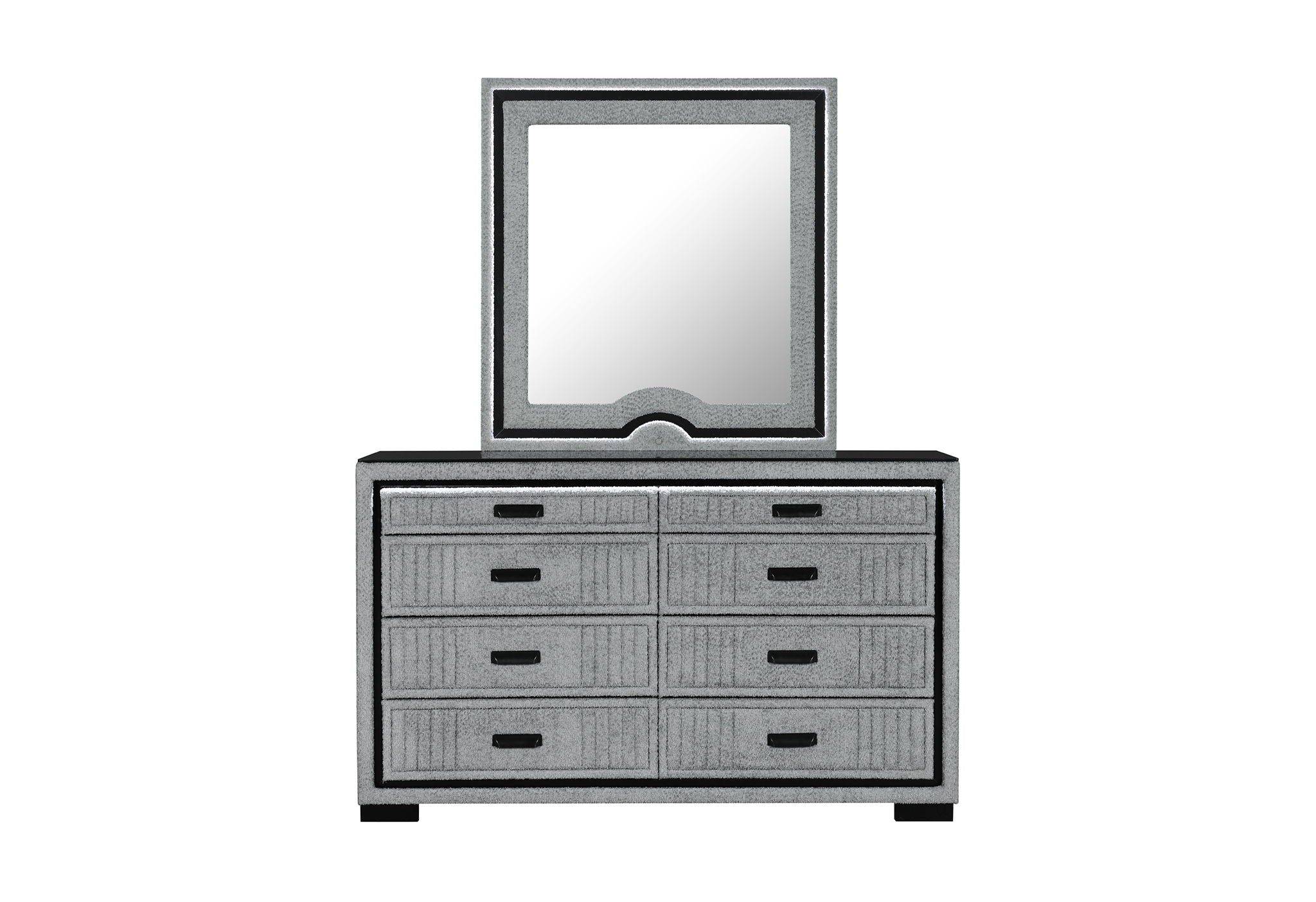 Isabella - Dresser With LED - Gray