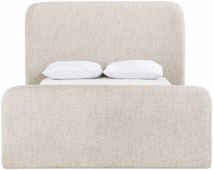 Fira - Linen Textured Fabric Upholstered Bed