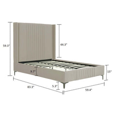 Promenade - Bed With Upholstered Headboard And Slats
